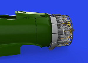 Additions (3D resin printing) 1/48 Nakajima A6M2-N Rufe engine complete (designed to be used with Eduard kits) 