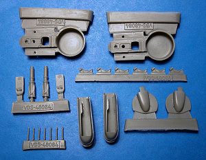 Additions (3D resin printing) 1/48 Reggiane Re.2002 Wheel Wells, Landing Gear Legs & Covers (ITA/TAM kit) (Vector) 