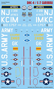 Decal 1/72 de-Havilland-Canada DHC-4/C-7 (Caracal Models)