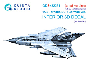 Tornado ECR German 3D-Printed & coloured Interior on decal paper (Italeri) (Small version) (with 3D-printed resin parts)