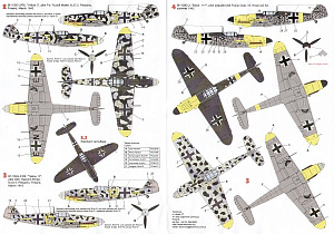 Decal 1/32 Messerschmitt Bf-109G-2 (4) Yellow (Techmod)