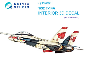 F-14A 3D-Printed & coloured Interior on decal paper (Trumpeter)