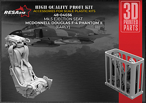 Additions (3D resin printing) 1/48 Mk-5 F4 Phantom II (early) catapult seat (RESArm)