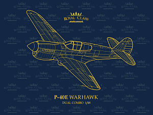 Model kit 1/48 Curtiss P-40E Warhawk (Royal Class Dual Combo)  (Eduard kits)
