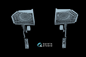 Su-30SM Complete Wheel Wells (Zvezda) (with 3D-printed resin parts)