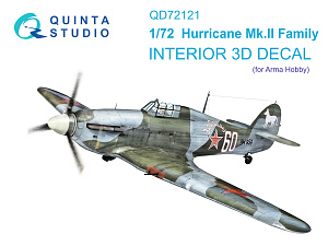Hurricane Mk.II family 3D-Printed & coloured Interior on decal paper (Arma Hobby)