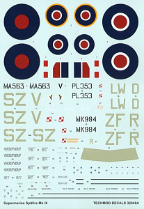 Decal 1/32 Supermarine Spitfire Mk.IX (3) (Techmod)