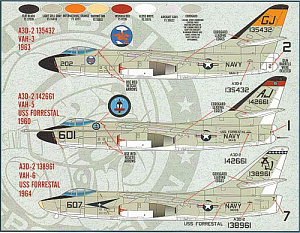 Decal 1/48 Douglas A-3D-2 Skywarrior. (Furball Aero-Design)