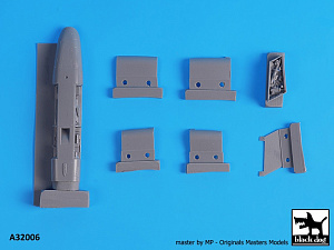 Additions (3D resin printing) 1/32 Douglas A-4E Skyhawk spine electronic + tail (designed to be used with Trumpeter kits) 