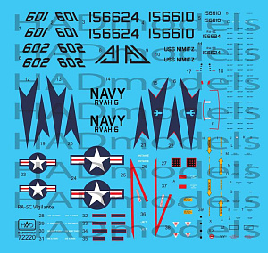 Decal 1/72 RA-5C Vigilante USS Nimitz - part 3 (HAD)
