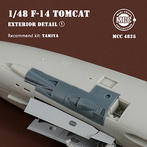 Additions (3D resin printing) 1/48 Grumman F-14 Tomcat Exterior Details Part 1. 1 set of F-14 exterior details