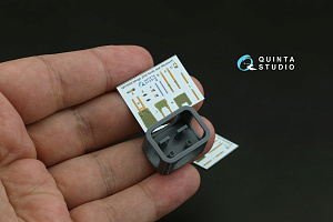 Mirage 2000D 3D-Printed & coloured Interior on decal paper (Modelsvit) (with 3D-printed resin part)