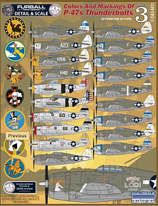 Decal 1/48 Colors & Markings of Republic P-47s Thunderbolts Part 3t (Furball Aero-Design)