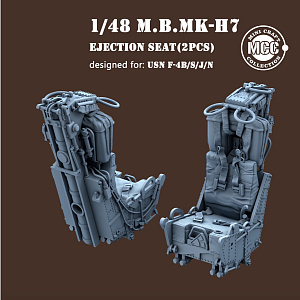 Additions (3D resin printing) 1/48 Martin-Baker H7 Ejection Seats-navy type (2pcs) (3D-Printed) McDonnell F-4B/F-4S/F-4J/F-4N Phantom