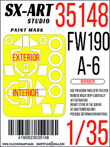 Paint Mask 1/35 Fw 190A-6 double-sided (Border)