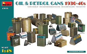 Diorama bases 1/48 Oil&Petrol Cans 1930-40s (36 pcs., w/ decals) (MiniArt) 