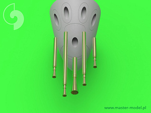 Aircraft detailing sets (brass) 1/72  Lockheed P-38M Lightning - .50 cal Brownings and 20mm cannon tips with flash hiders