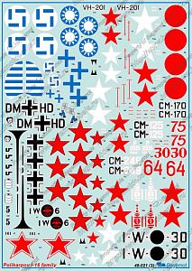 Decal 1/48 Polikarpov I-16 family (Begemot)