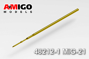 Aircraft detailing sets (brass) 1/48 Pitot tube of MiG-21 PF/PM family aircraft (Amigo Models)