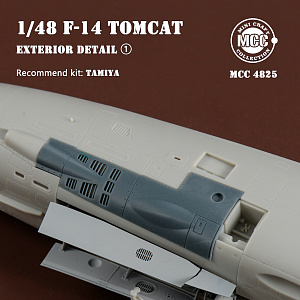 Additions (3D resin printing) 1/48 Grumman F-14 Tomcat Exterior Details Part 1. 1 set of F-14 exterior details