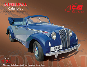 Model kit 1/24 Admiral Cabriolet WWII German Passenger Car (ICM)