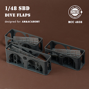 Additions (3D resin printing) 1/48 Douglas SBD Dauntless dive flaps (designed to be used with Accurate Miniatures and Academy kits)[SBD-1 SBD-2 SBD-3 SBD-4 SBD-5 SBD-6]