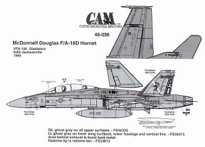 Decal 1/48 McDonnell-Douglas F/A-18D (CAM)