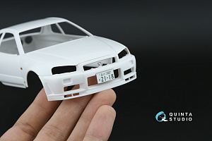Nissan Skyline GT-R R34 V-Spec 3D-Printed & coloured Interior on decal paper (Tamiya) (with metal sticker parts)
