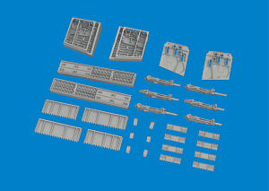 Additions (3D resin printing) 1/48 Curtiss P-40E Warhawk gun bays 3D-Printed 1/48 (designed to be used with Eduard kits)