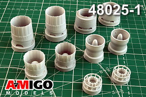 Additions (3D resin printing) 1/48 AL-41F1S Su-35S engine nozzle (Amigo Models)