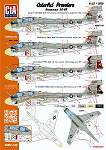 Decal 1/48 "Colorful Prowlers" - Grumman EA-6B, 4 Markings. (Cut then Add)