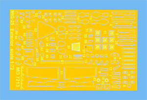 Photo Etching Kit MiG-25. Exterior (ICM) (designed to be used with ICM) (Metallic Details)