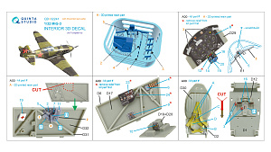 MiG-3 3D-Printed & coloured Interior on decal paper (Trumpeter) (with 3D-printed resin parts)