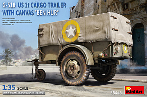 Model kit 1/35 WWII G-518 US 1t CARGO TRAILER WITH CANVAS "BEN HUR"