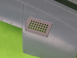 Aircraft detailing sets (resin) 1/48 P-51 Mustang - carburator air filter cover - standard holed type (designed to be used with Eduard kits)