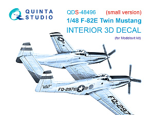 F-82E Twin Mustang 3D-Printed & coloured Interior on decal paper (Modelsvit) (Small version)