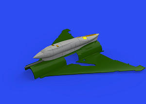 Additions (3D resin printing) 1/72 R-V pod for Mikoyan MiG-21 (designed to be used with Eduard kits)