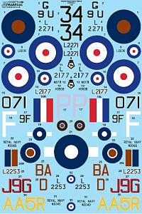 Decal 1/48 Supermarine Walrus Mk.I Collection.(8) (Xtradecal)