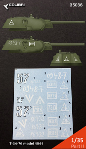 Decal 1/35 T-34-76 model 1941. Part II  Battles in Ukraine (Colibri Decals)