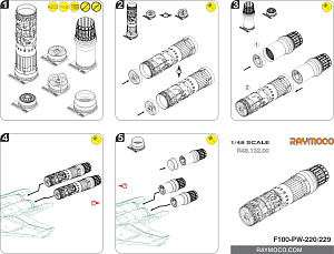 Additions (3D resin printing) 1/48 Collection of 5 sets for F-15 C/E (GWH) (Raymoco)