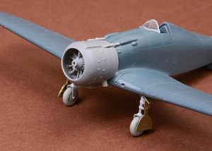 Additions (3D resin printing) 1/72 Fiat G.50 Engine + cowling set (designed to be used with Fly kits)[Fiat G.50bis/AS]