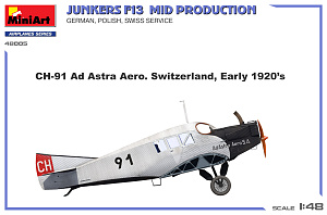 Model kit 1/48 Junkers F13 Mid Prod. (German, Polish, Swiss) (MiniArt)