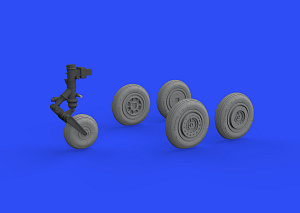 Additions (3D resin printing) 1/72 Mikoyan MiG-17F wheels with weighted tyre effect (designed to be used with Airfix kits)