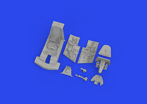 Additions (3D resin printing) 1/72 Messerschmitt Bf-109G-4 cockpit 3D-Printed (designed to be used with Eduard kits) 