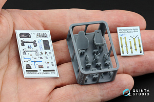 La-5 3D-Printed & coloured Interior on decal paper (Zvezda) (with 3D-printed resin parts)
