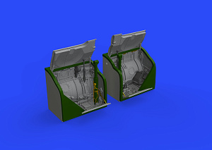 Additions (3D resin printing) 1/48 Mikoyan MiG-23ML main wheels bay (designed to be used with Eduard kits and Trumpeter kits)