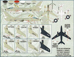 Decal 1/48 Douglas A-3D-2 Skywarrior. (Furball Aero-Design)