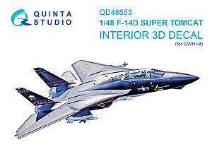 F-14D Super Tomcat 3D-Printed & coloured Interior on decal paper (GWH)