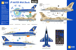 Decal 1/48 Lockheed-Martin F-16C/D Wild Ducks (Two Bobs)