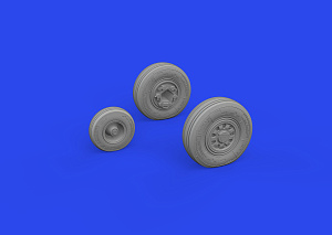 Additions (3D resin printing) 1/72 Lockheed-Martin F-35A Lightning II wheels (designed to be used with Tamiya kits)